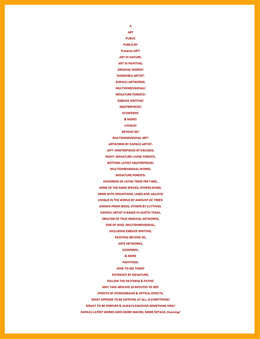 The Art Of Writing in Essence By Multidimensional Visual Artist.